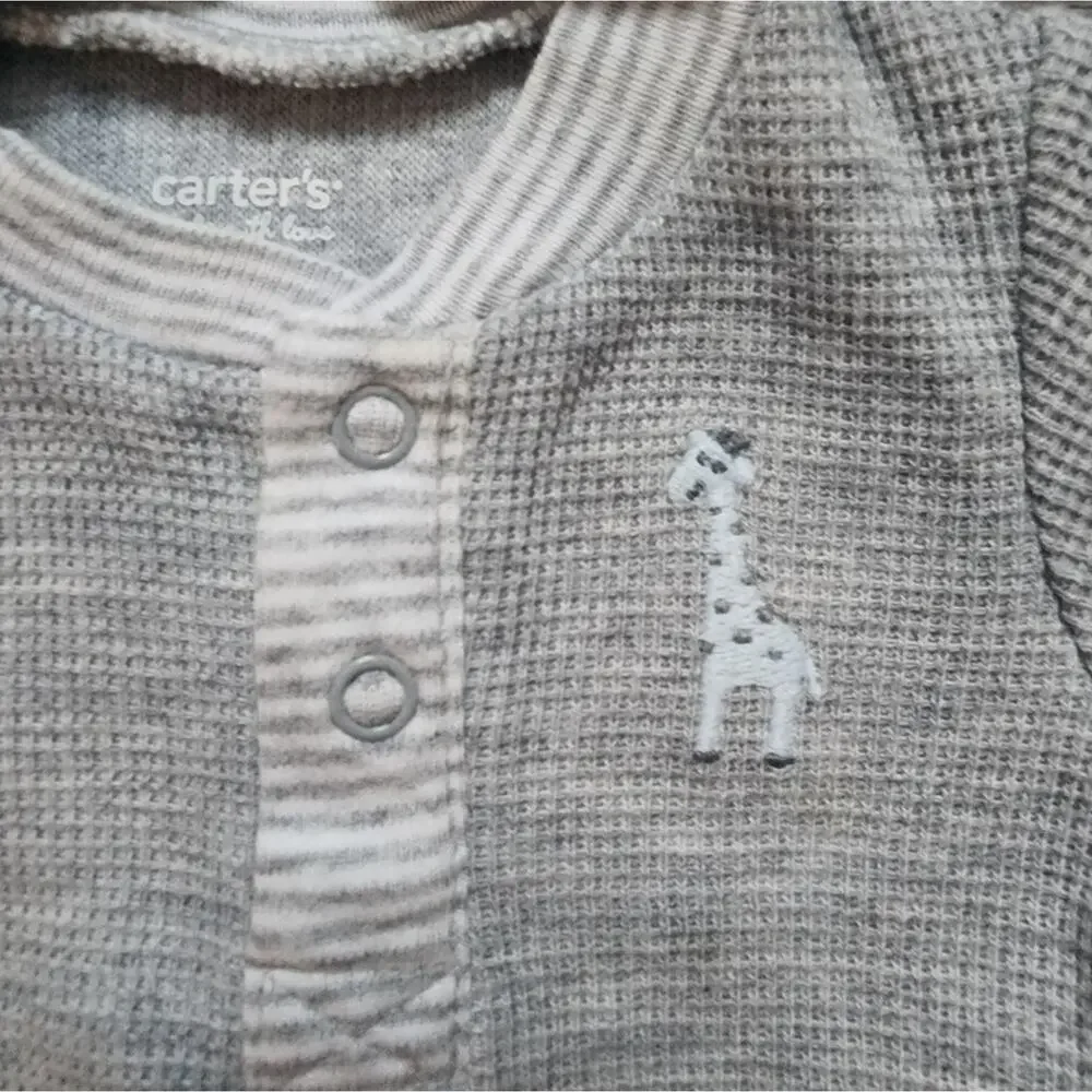 Carter's Boy's Infant Waffle Knit Long Sleeve Shirt & Pants Set Size Newborn NB